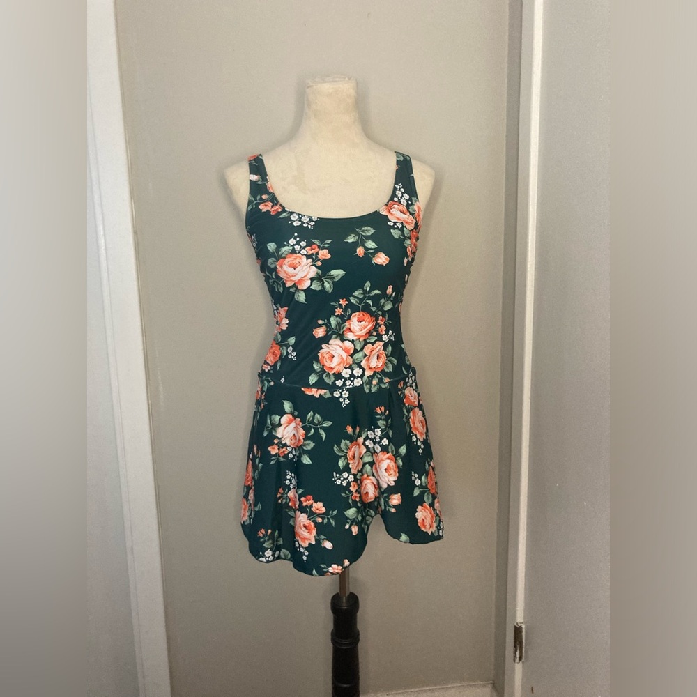 Eomenie Green Floral One Piece Swimsuit